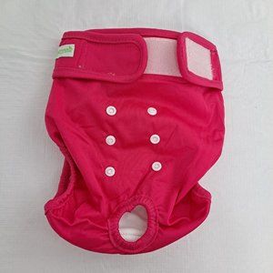 Dog Diaper Hot Pink Washable snap back LARGE